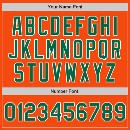Custom Orange Kelly Green-White Authentic Baseball Jersey - Sky-Custom