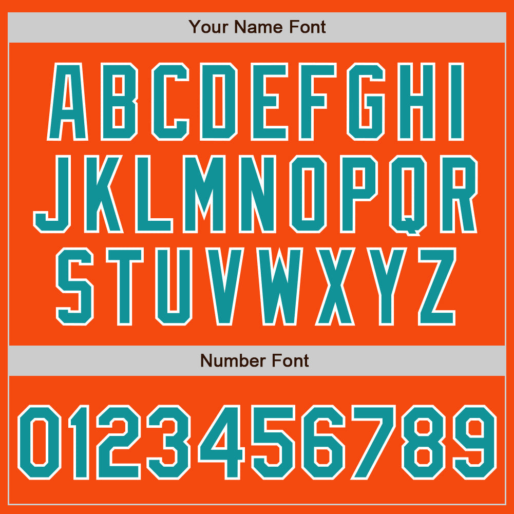 Custom Orange Teal-White Authentic Baseball Jersey - Sky-Custom