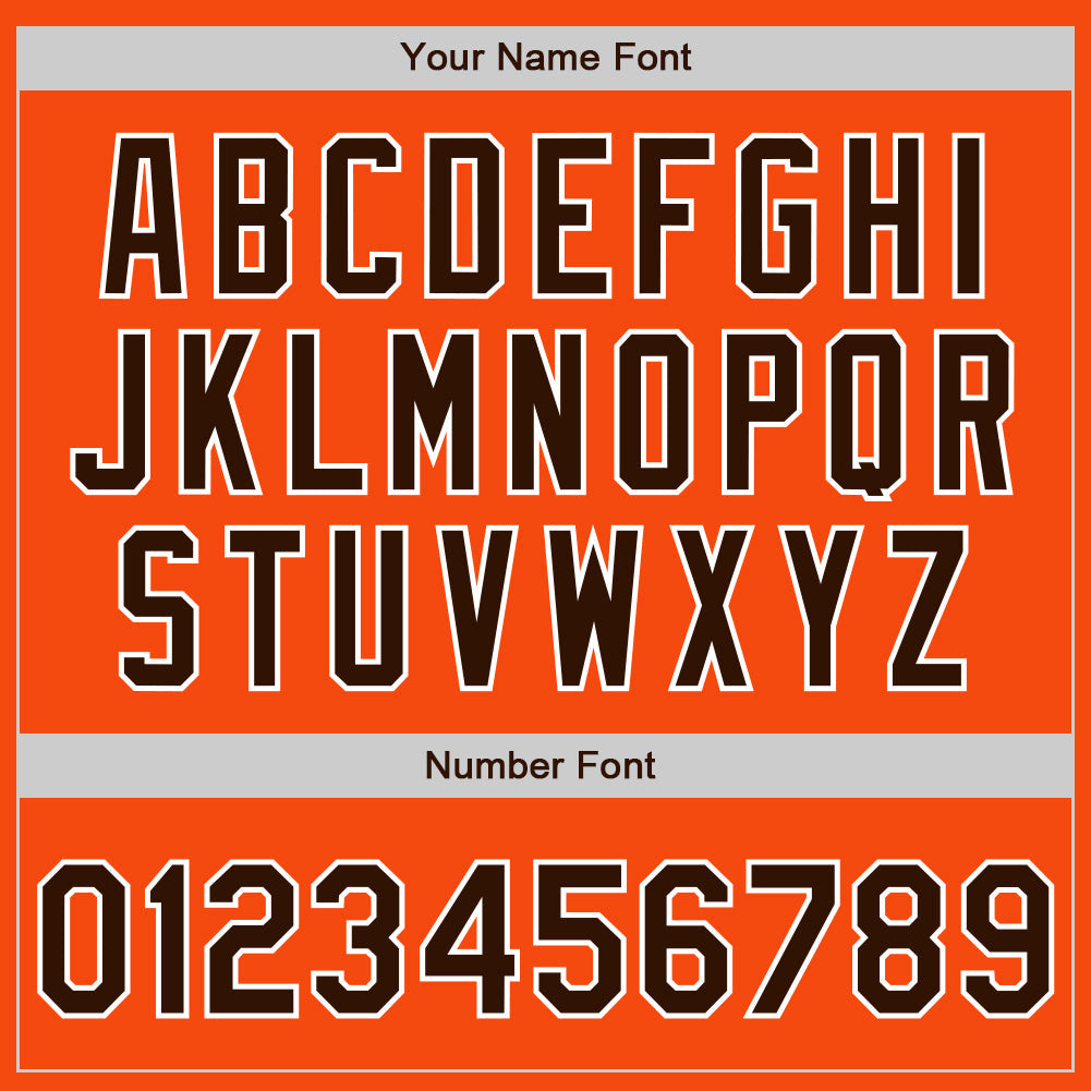 Custom Orange Brown-White Authentic Baseball Jersey - Sky-Custom