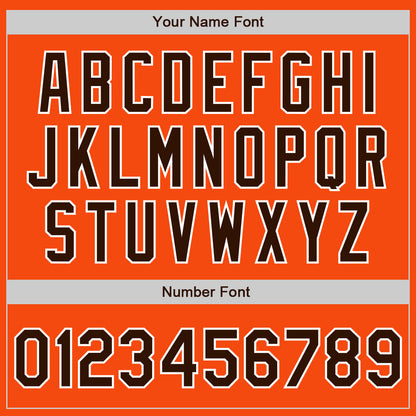 Custom Orange Brown-White Authentic Baseball Jersey - Sky-Custom