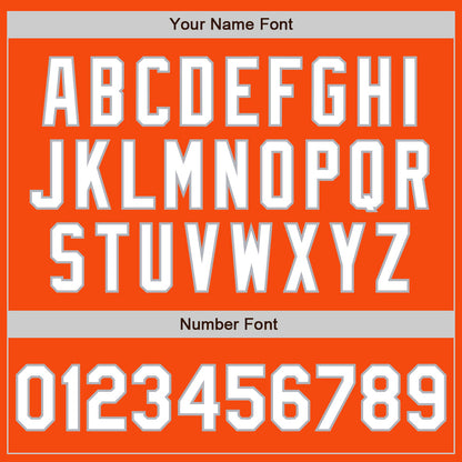 Custom Orange White-Gray Authentic Baseball Jersey - Sky-Custom