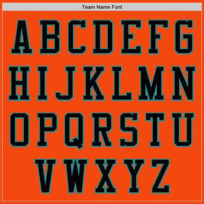 Custom Orange Black-Teal Authentic Baseball Jersey - Sky-Custom