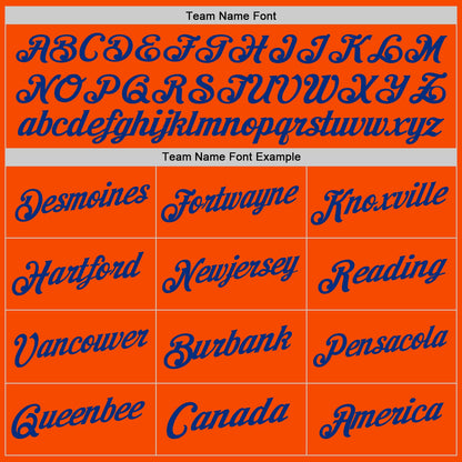 Custom Orange Royal Authentic Throwback Basketball Jersey - Sky-Custom