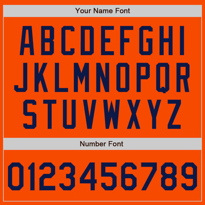 Custom Orange Navy Authentic Baseball Jersey - Sky-Custom