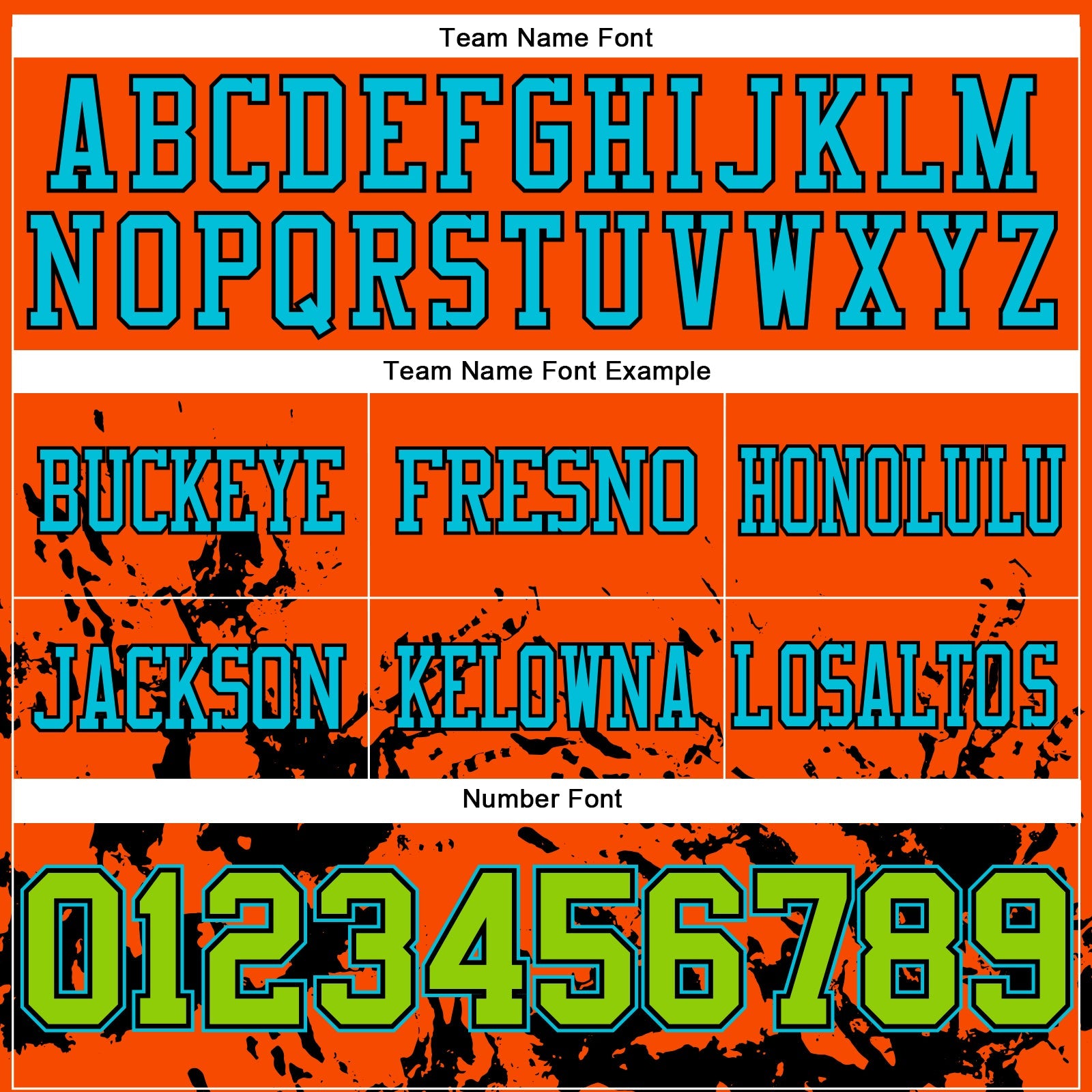 Custom Orange Neon Green Black-Lakes Blue Splash Mesh Authentic Football Jersey - Sky-Custom