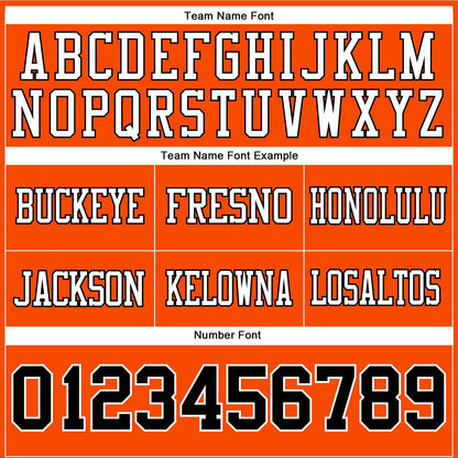 Custom Orange Black-White Mesh Authentic Football Jersey - Sky-Custom