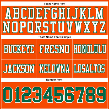 Custom Orange Kelly Green-White Mesh Authentic Football Jersey - Sky-Custom