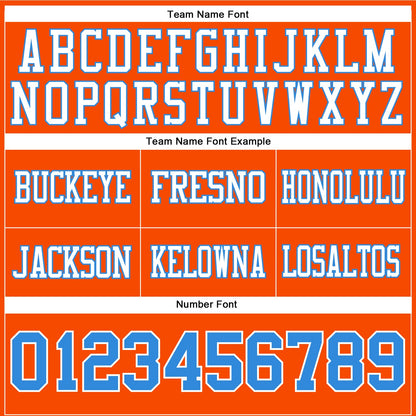 Custom Orange Powder Blue-White Mesh Authentic Football Jersey - Sky-Custom