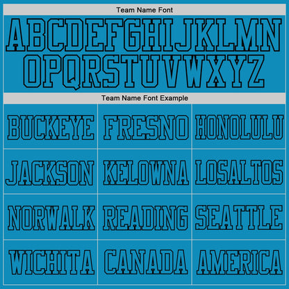 Custom Panther Blue Panther Blue-Black Mesh Authentic Football Jersey - Sky-Custom