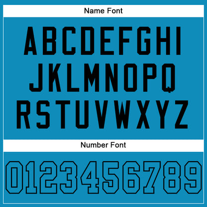 Custom Panther Blue Panther Blue-Black Mesh Authentic Football Jersey - Sky-Custom