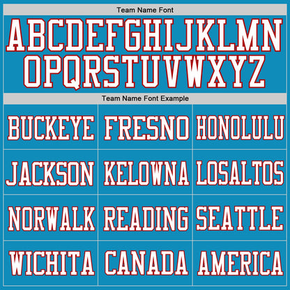 Custom Panther Blue White-Red Mesh Authentic Football Jersey - Sky-Custom