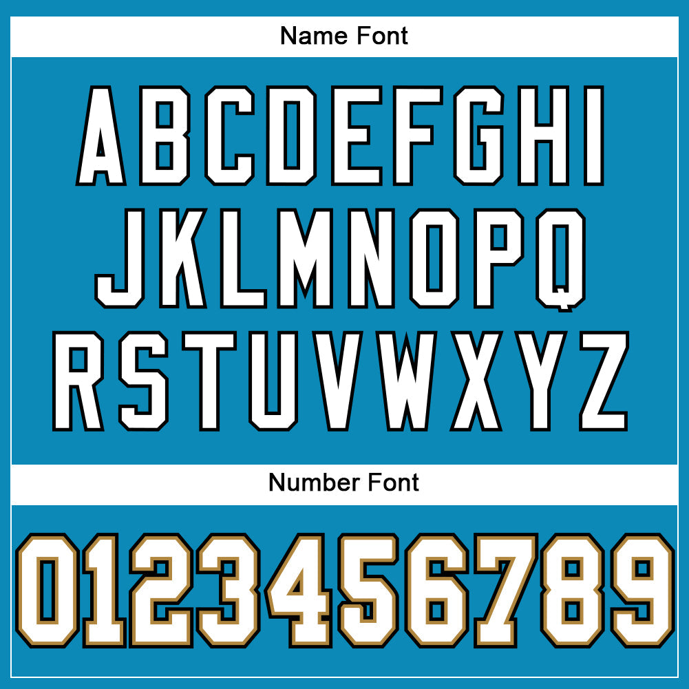 Custom Panther Blue White-Old Gold Mesh Authentic Football Jersey - Sky-Custom