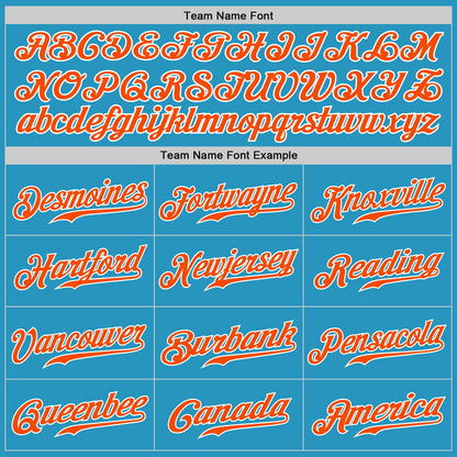 Custom Panther Blue Orange-White Authentic Baseball Jersey - Sky-Custom