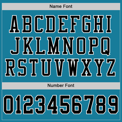 Custom Panther Blue Black-White Mesh Authentic Football Jersey - Sky-Custom