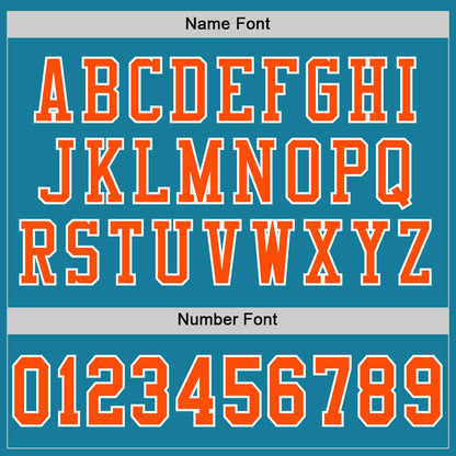 Custom Panther Blue Orange-White Mesh Authentic Football Jersey - Sky-Custom