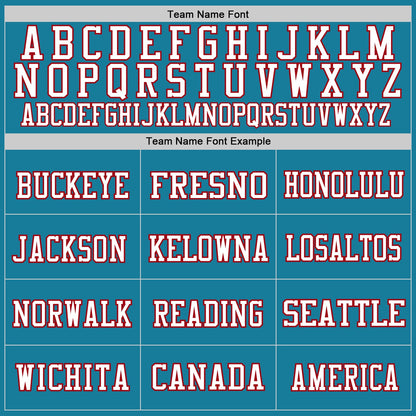 Custom Panther Blue Red-White Mesh Authentic Football Jersey - Sky-Custom