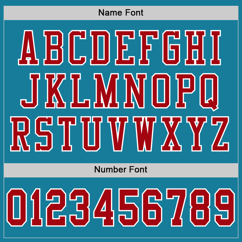 Custom Panther Blue Red-White Mesh Authentic Football Jersey - Sky-Custom