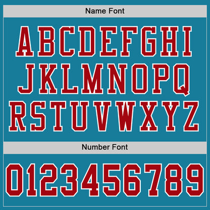 Custom Panther Blue Red-White Mesh Authentic Football Jersey - Sky-Custom