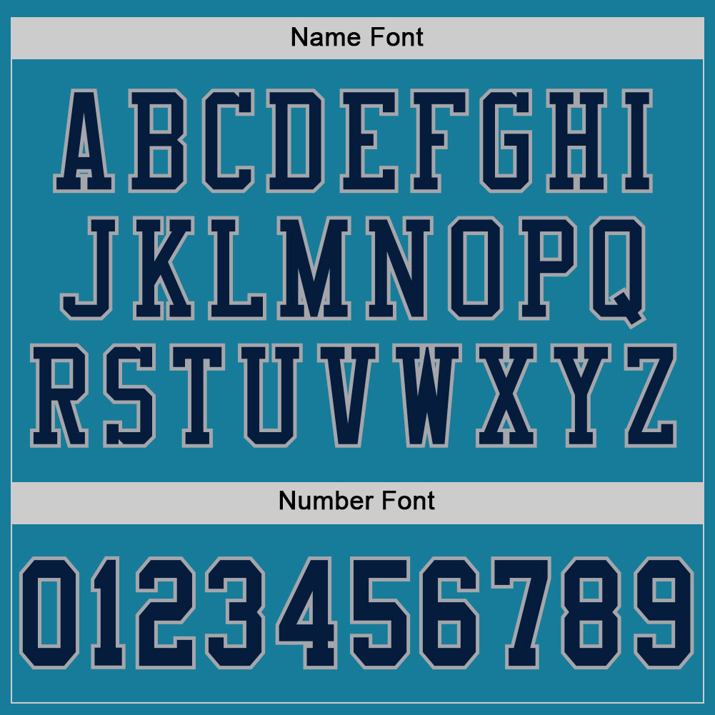 Custom Panther Blue Navy-Gray Mesh Authentic Football Jersey - Sky-Custom