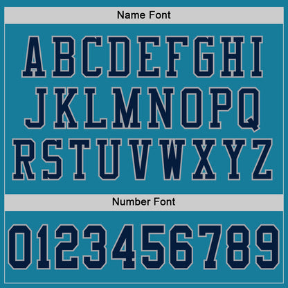 Custom Panther Blue Navy-Gray Mesh Authentic Football Jersey - Sky-Custom