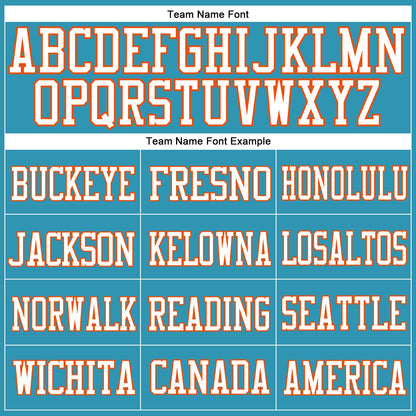 Custom Panther Blue White-Orange Mesh Authentic Football Jersey - Sky-Custom