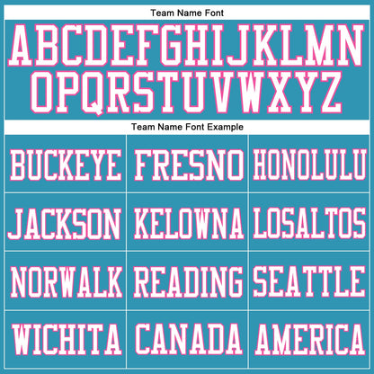 Custom Panther Blue White-Pink Mesh Authentic Football Jersey - Sky-Custom