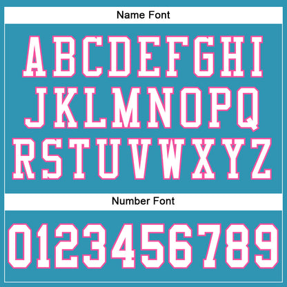 Custom Panther Blue White-Pink Mesh Authentic Football Jersey - Sky-Custom