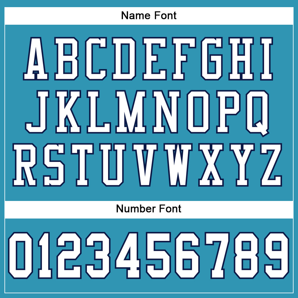 Custom Panther Blue White-Navy Mesh Authentic Football Jersey - Sky-Custom