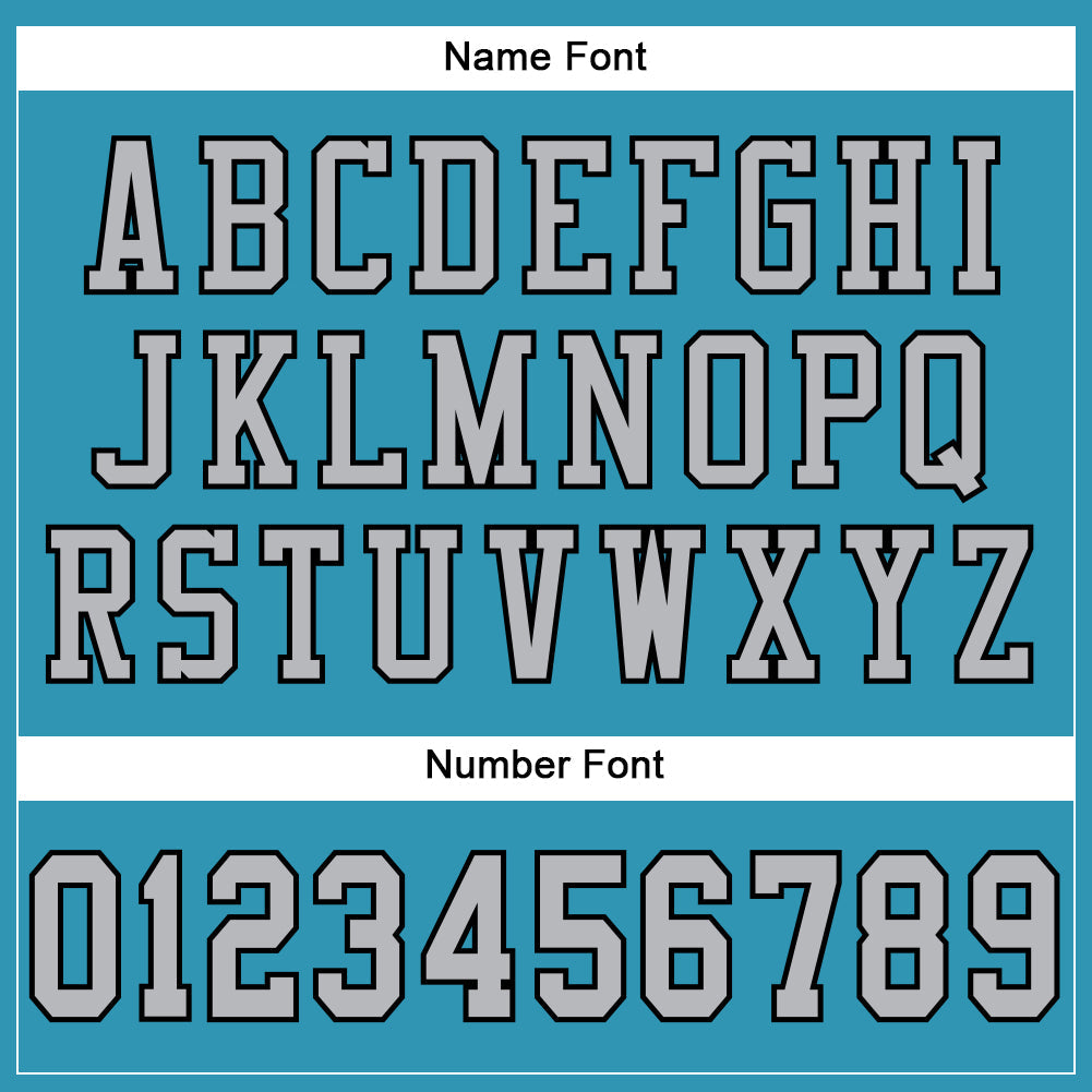 Custom Panther Blue Gray-Black Mesh Authentic Football Jersey - Sky-Custom