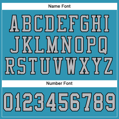 Custom Panther Blue Gray-Black Mesh Authentic Football Jersey - Sky-Custom