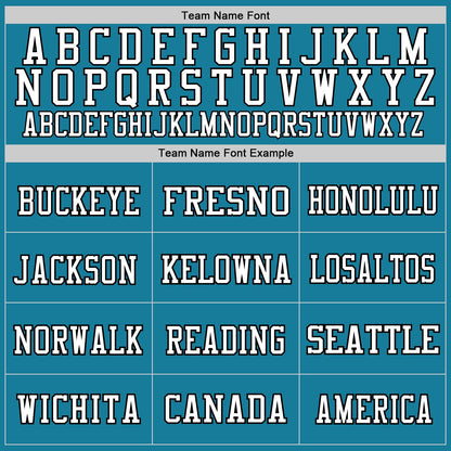 Custom Panther Blue White-Black Mesh Authentic Throwback Football Jersey - Sky-Custom