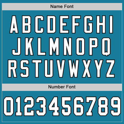 Custom Panther Blue White-Black Mesh Authentic Throwback Football Jersey - Sky-Custom