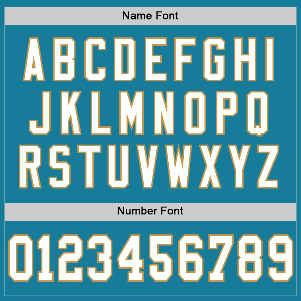 Custom Panther Blue White-Old Gold Mesh Authentic Throwback Football Jersey - Sky-Custom