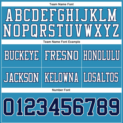 Custom Panther Blue Navy-White Mesh Authentic Football Jersey - Sky-Custom