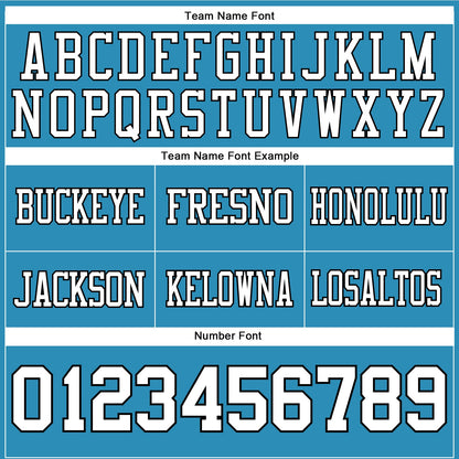 Custom Panther Blue White-Black Mesh Authentic Football Jersey - Sky-Custom