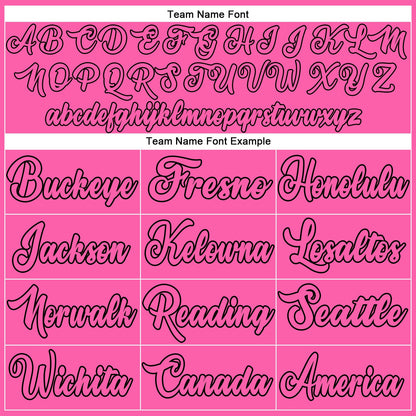 Custom Pink Pink-Black Authentic Throwback Basketball Jersey - Sky-Custom