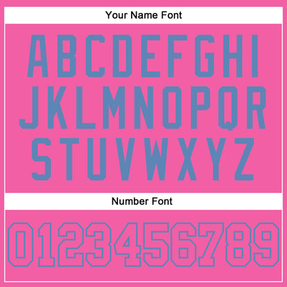 Custom Pink Pink-Light Blue Authentic Baseball Jersey - Sky-Custom
