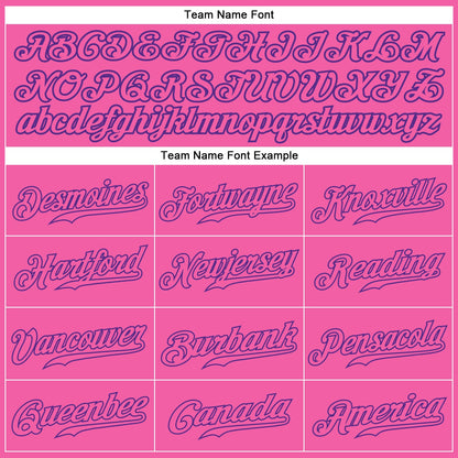 Custom Pink Pink-Purple Authentic Baseball Jersey - Sky-Custom