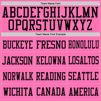 Custom Pink Pink-Black Mesh Authentic Football Jersey - Sky-Custom