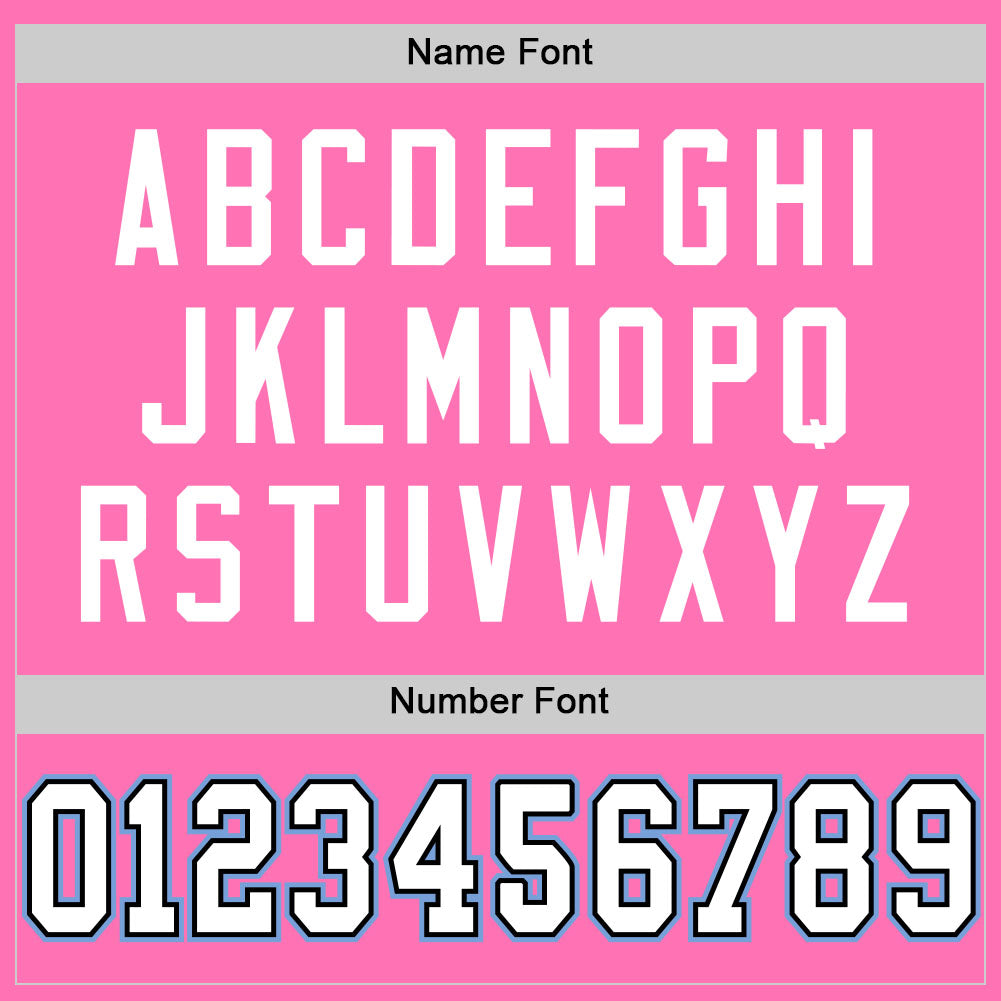 Custom Pink White-Light Blue Mesh Authentic Football Jersey - Sky-Custom