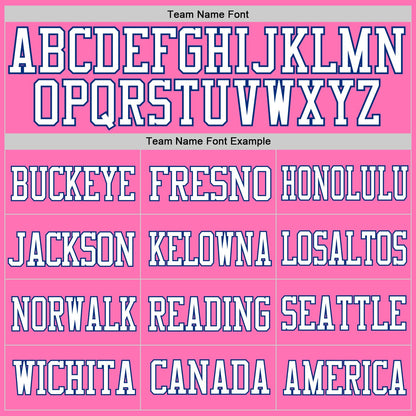 Custom Pink White-Royal Mesh Authentic Football Jersey - Sky-Custom