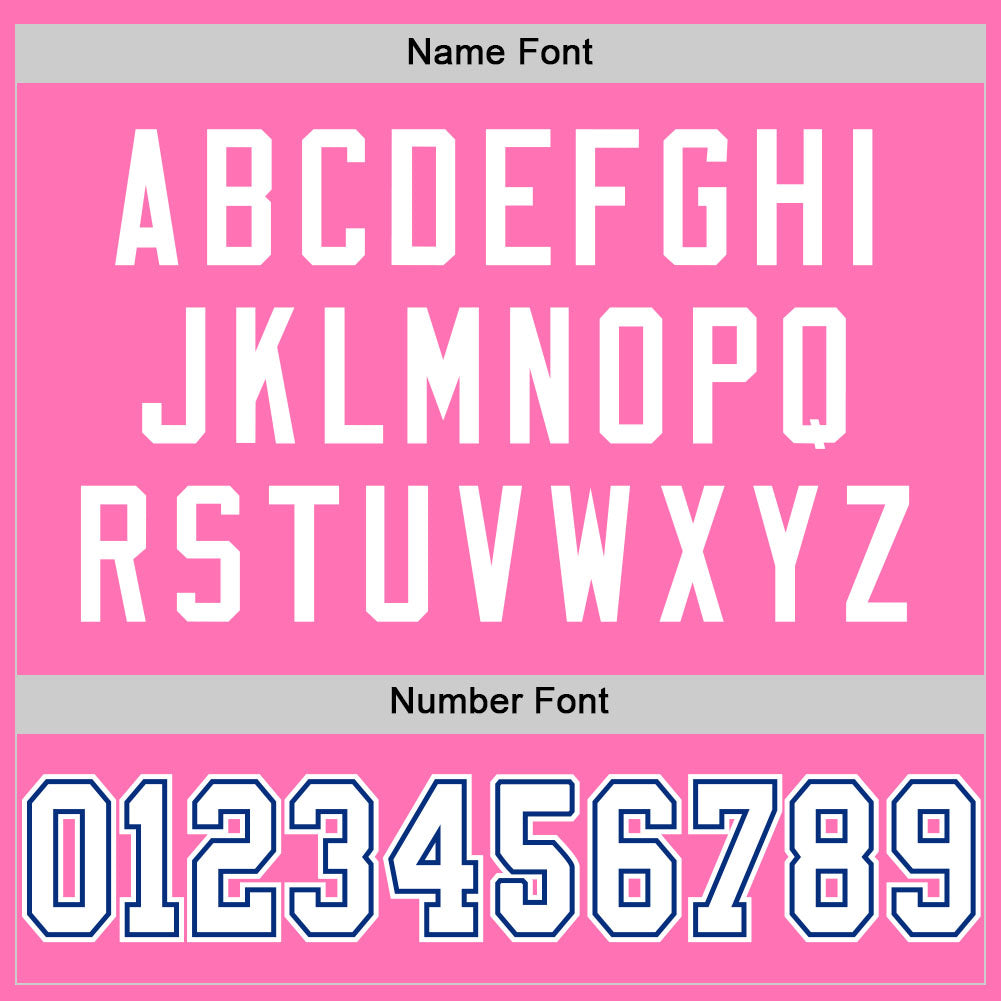 Custom Pink White-Royal Mesh Authentic Football Jersey - Sky-Custom