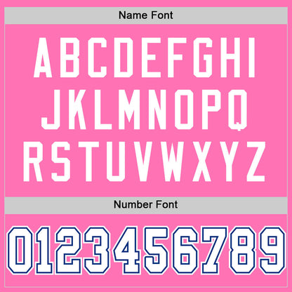 Custom Pink White-Royal Mesh Authentic Football Jersey - Sky-Custom