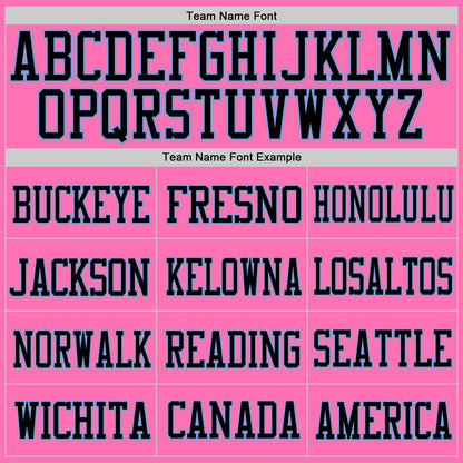 Custom Pink Black-Light Blue Mesh Authentic Football Jersey - Sky-Custom