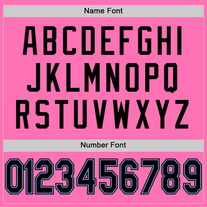 Custom Pink Black-Light Blue Mesh Authentic Football Jersey - Sky-Custom