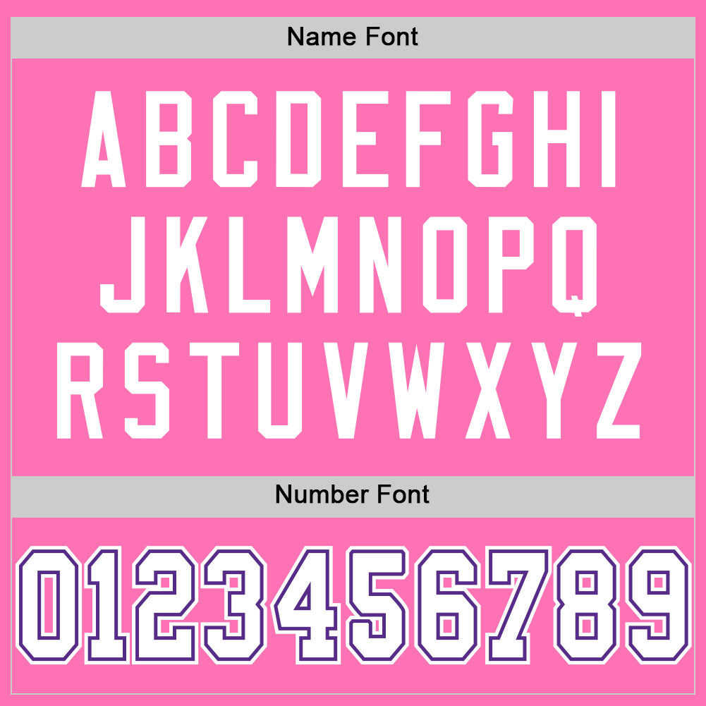 Custom Pink White-Purple Mesh Authentic Football Jersey - Sky-Custom