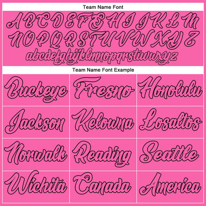 Custom Pink Pink-Black Authentic Baseball Jersey - Sky-Custom