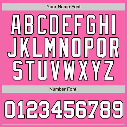 Custom Pink White Pinstripe White-Black Authentic Baseball Jersey - Sky-Custom