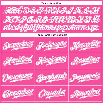 Custom Pink White Authentic Sleeveless Baseball Jersey - Sky-Custom