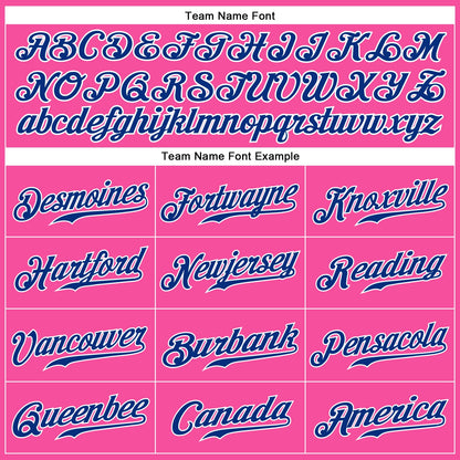 Custom Pink Royal-White Authentic Sleeveless Baseball Jersey - Sky-Custom